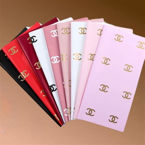 chanel design wrapping paper|Chanel floral wrapping paper.